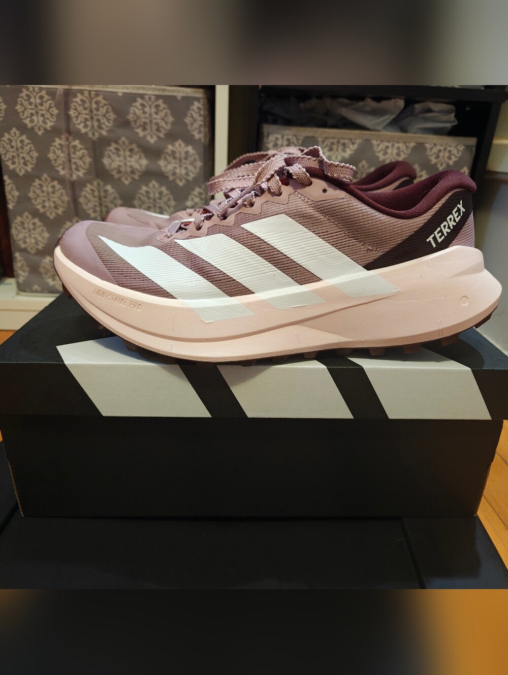 Just Dropped - Adidas Terrex Agravic SL Trail Running Shoes Maroon W8.5